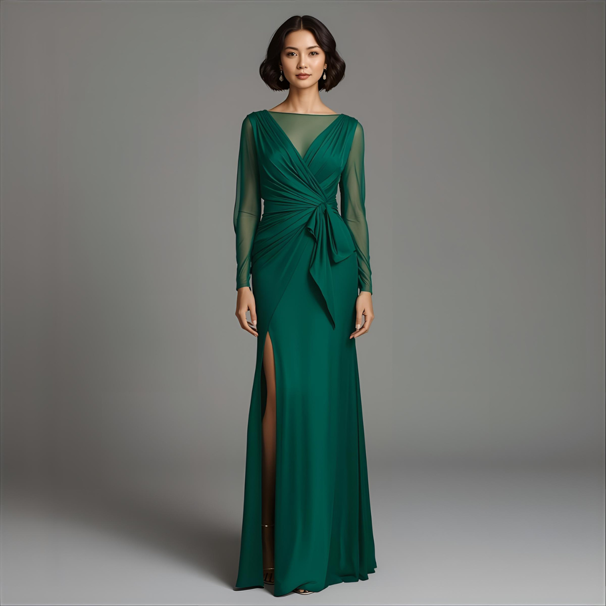 ALERIS | Emerald Green Elegant Dress