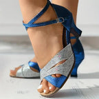 Glittering Women's Heeled Sandals