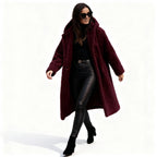 Stylish Long Plush Fleece Coat for Women