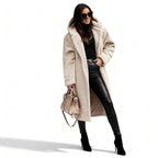 Stylish Long Plush Fleece Coat for Women