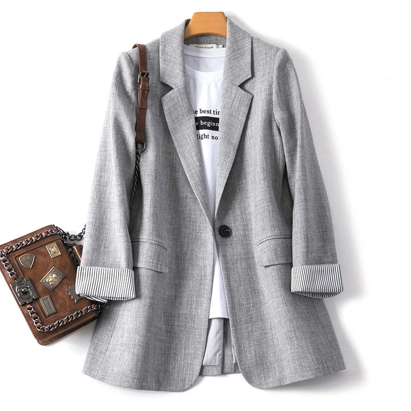 Casual Long Sleeve Blazer for Women