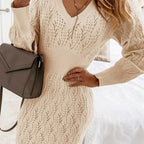 Stylish and Comfortable Knit Pattern Dress