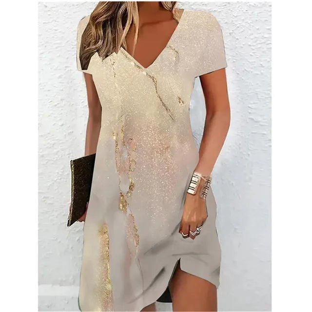 Sparkling Champagne Sequin Cocktail Dress