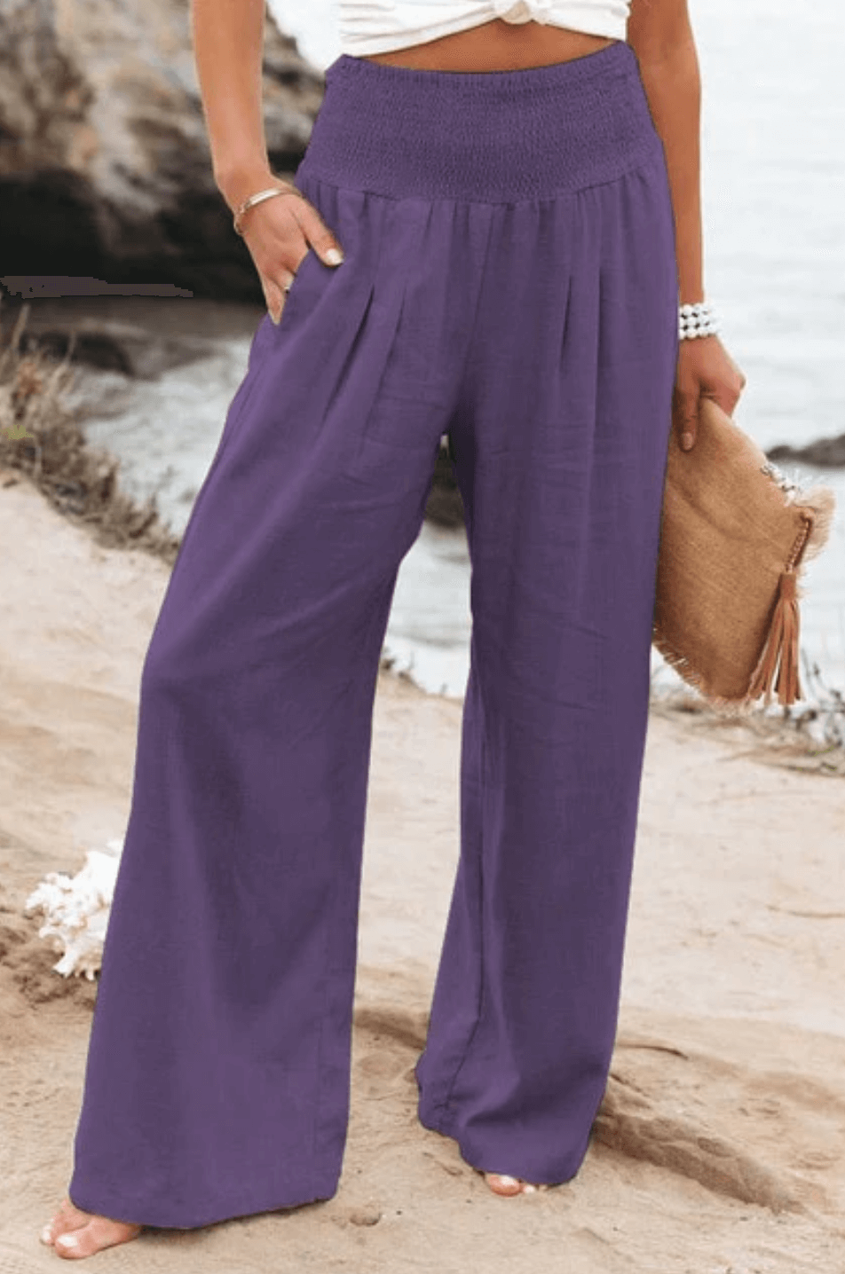 Chic Stretch Palazzo Pants for Women